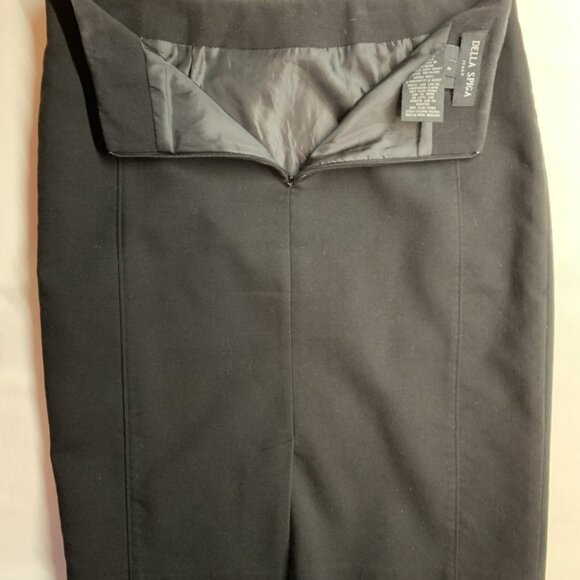 Della Spiga Dark Grey Pencil Skirt Size 4 - Picture 3 of 9